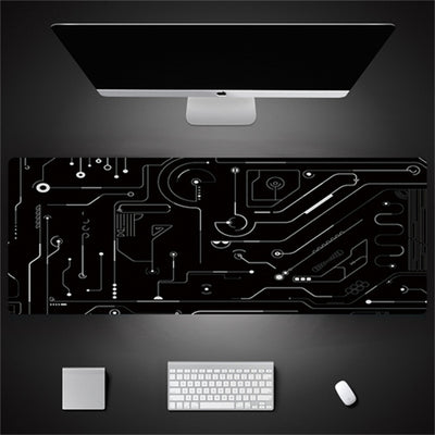 Industrial Style Tech Oversized Seam Keyboard Mouse Desk Pad