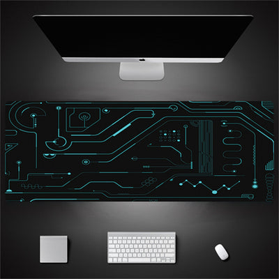 Industrial Style Tech Oversized Seam Keyboard Mouse Desk Pad