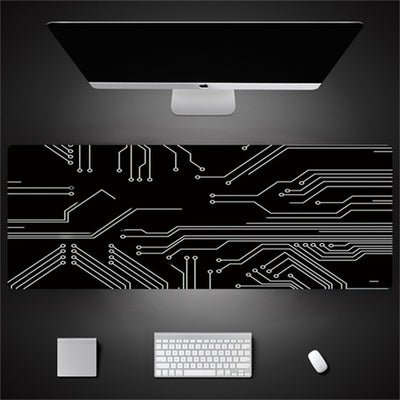 Industrial Style Tech Oversized Seam Keyboard Mouse Desk Pad