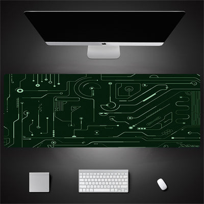 Industrial Style Tech Oversized Seam Keyboard Mouse Desk Pad